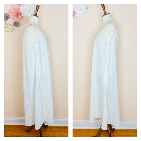 New! BOSS Hugo Boss C Dras Sleeveless Relaxed Fit Linen Maxi Dress - Picture 6 of 9